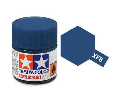 Tamiya Color Acrylic Paint XF-8 Flat Blue 10ml Tamiya