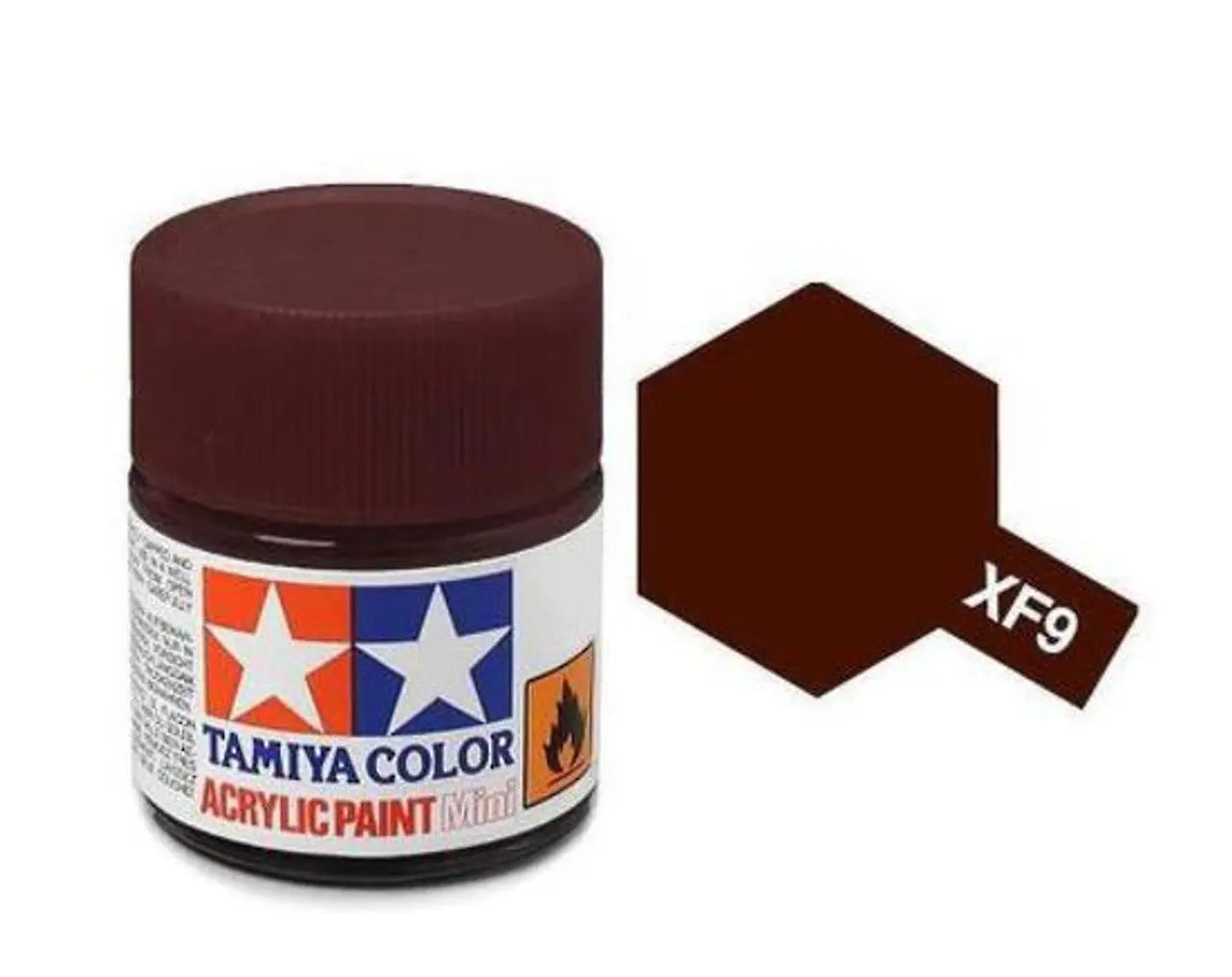 Tamiya Color Acrylic Paint XF-9 Hull Red 10ml Tamiya