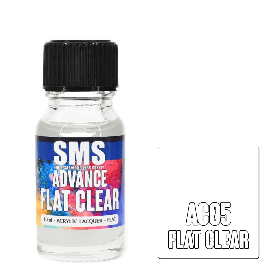 SMS Advance Flat Clear 10ml Acrylic Lacquer The Scale Modellers Supply