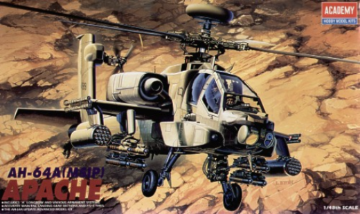 Academy 1/48 AH-64A Apache Plastic Model Kit