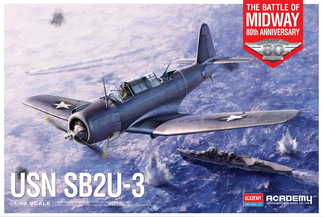 Academy 1/48 USN SB2U-3 "Battle of Midway" 80th Anniversary Plastic Model Kit Academy