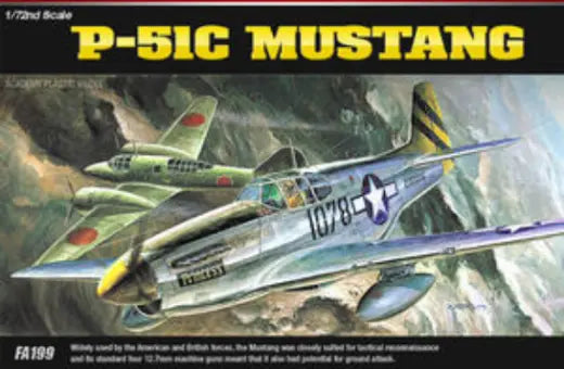 Academy 1/72 P-51C Mustang Plastic Model Kit Academy