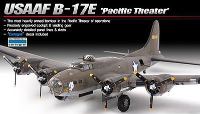 Academy 1/72 USAAF B-17E "Pacific Theater" Flying Fortress Plastic Model Kit Academy