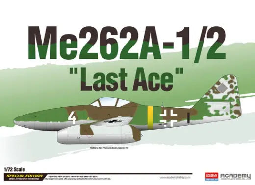 Academy 1/72 ME262A-1/2 "Last Ace" Le: Plastic Model Kit Academy