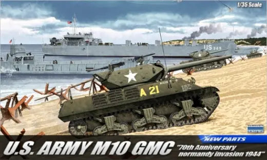 Academy 1/35 US Army M10 GMC "Anniv.70 Normandy Invasion 1944" Plastic Model Kit Academy