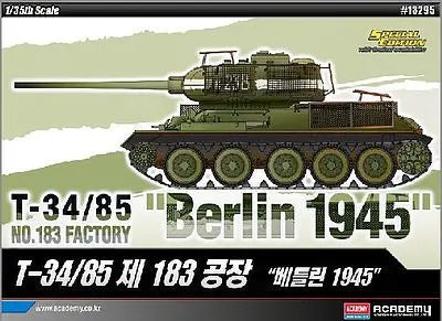 Academy 1/35 T-34/85 No.183 Factory "Berlin 1945" Plastic Model Kit Academy