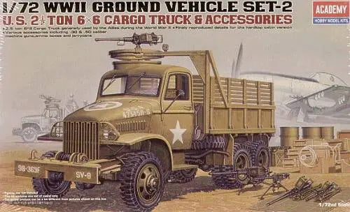 Academy 1/72 US Cargotruck & Accessory Plastic Model Kit Academy