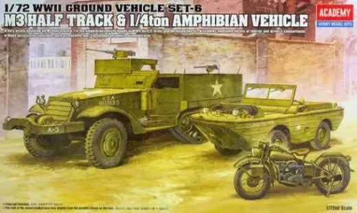 Academy 1/72 M3 U.S Half Track Plastic Model Kit Academy