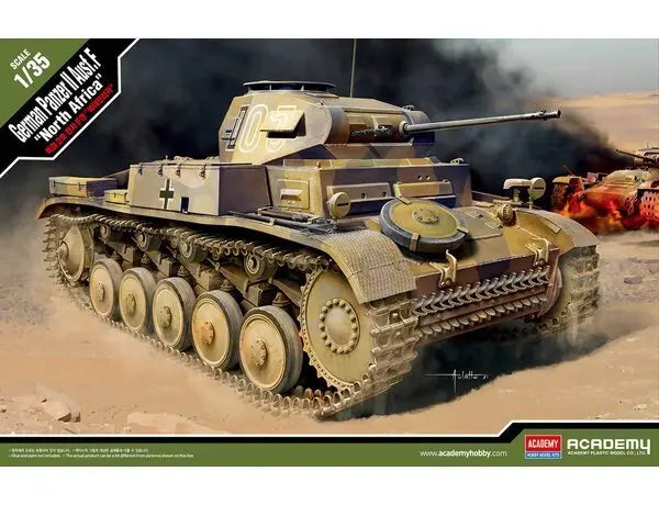 Academy 1/35 Panzer 2 Ausf. F, North Africa Plastic model kit Academy
