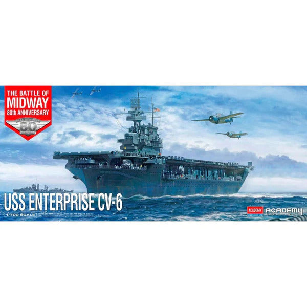 Academy 1/700 USS Enterprise CV-6 "Battle of Midway" Plastic Model Kit Academy