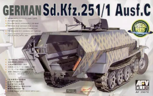 AFV Club 1/35 German Sd.Kfz.25 Ausf.C Half-Track Plastic Model Kit AFV Club