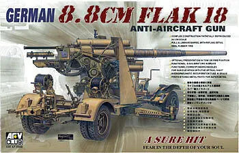 AFV Club 1/35 German 8.8cm Flak-18 AA Gun Plastic Model Kit AFV Club