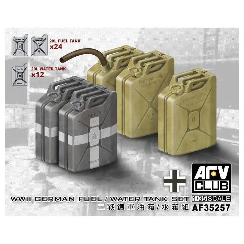 AFV Club 1/35 German WWII 20L Jerrycans Set Plastic Model Kit AFV Club