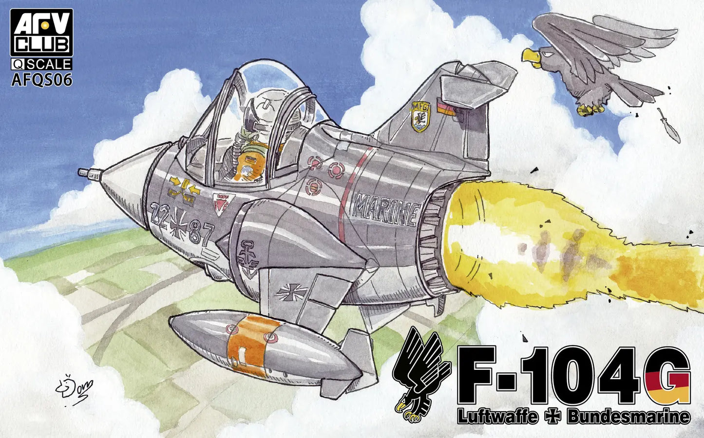 AFV Club Egg F-104G Luftwaffe / Bundesmarine Plastic Model Kit AFV Club