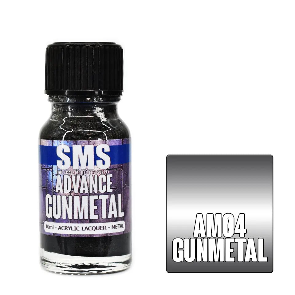 SMS Advance Gunmetal 10ml Acrylic Lacquer The Scale Modellers Supply