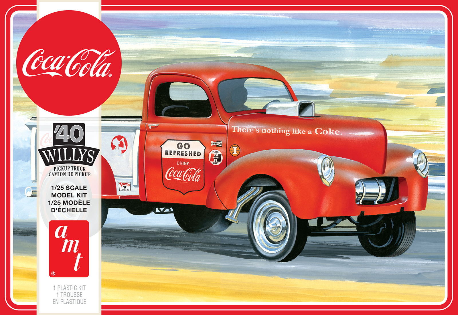 AMT 1 25 1940 Willys Pickup Gasser Coca Cola Plastic Model Kit