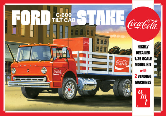 AMT 1/25 Ford C600 Stake Bed w/Coca-Cola Machines Plastic Model Kit