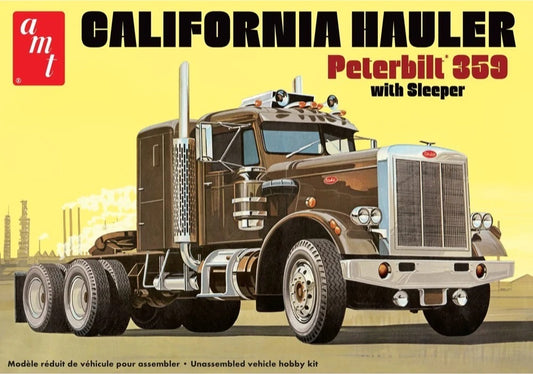 AMT 1/25 Peterbilt 359 California Hauler w/Sleeper Plastic Model Kit