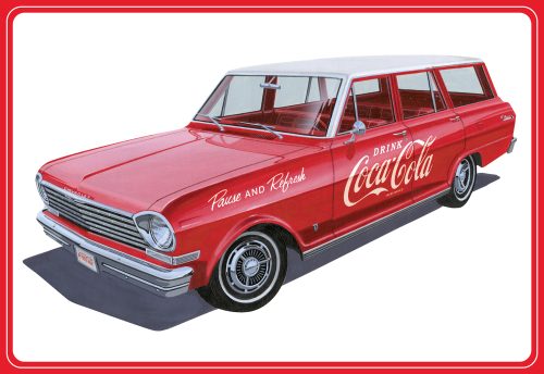 AMT 1/25 1963 Chevy II Nova Wagon w/Crates Coke Plastic Model Kit