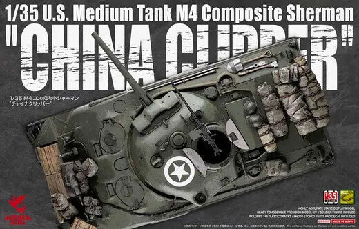 Asuka 1/35 U.S. Medium Tank M4 Composite Sherman "China Clipper" Plastic Model Kit Asuka Model