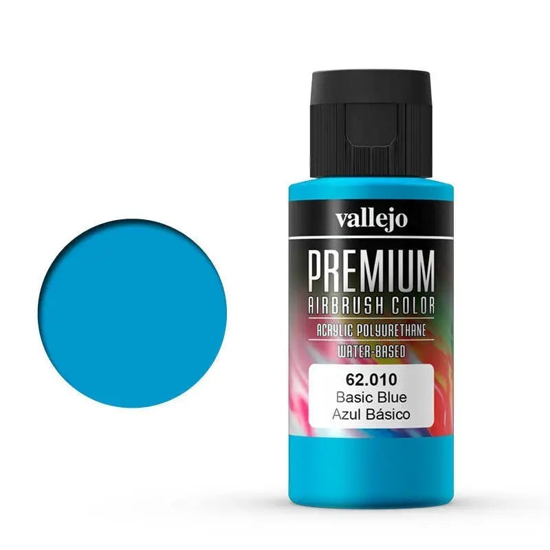 Vallejo Premium Colour Basic Blue 60 ml Acrylic Airbrush Paint Vallejo