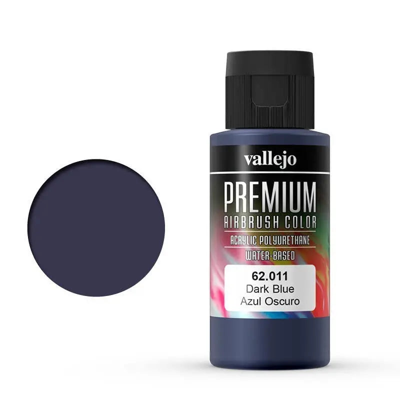 Vallejo Premium Colour Dark Blue 60 ml Acrylic Airbrush Paint Vallejo