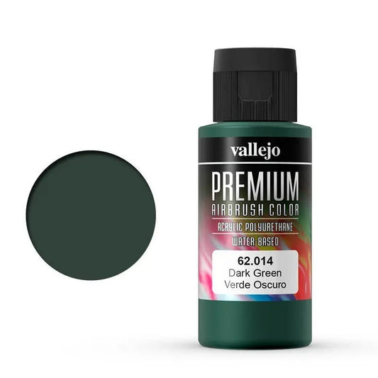 Vallejo Premium Colour Dark Green 60 ml Acrylic Airbrush Paint Vallejo