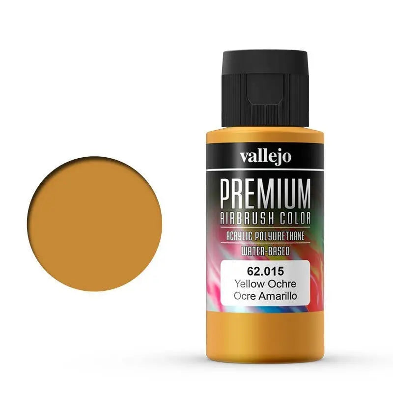 Vallejo Premium Colour Yellow Ochre 60 ml Acrylic Airbrush Paint Vallejo