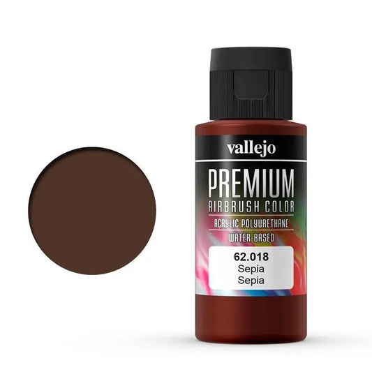 Vallejo Premium Colour Sepia 60 ml Acrylic Airbrush Paint Vallejo