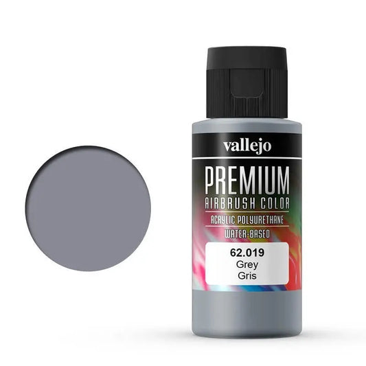 Vallejo Premium Colour Grey 60 ml Acrylic Airbrush Paint Vallejo