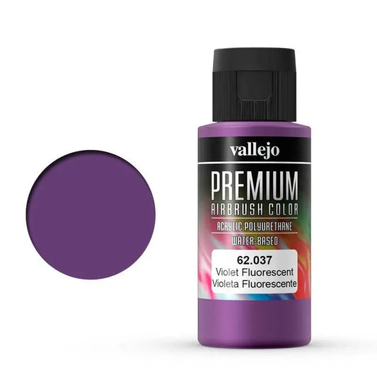 Vallejo Premium Colour Fluorescent Violet 60 ml Acrylic Airbrush Paint Vallejo