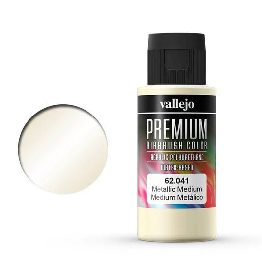 Vallejo Premium Colour Metallic Medium 60 ml Acrylic Airbrush Paint Vallejo