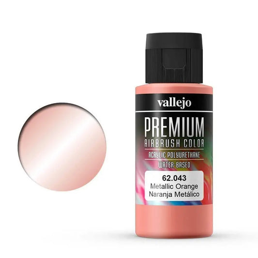 Vallejo Premium Colour Metallic Orange 60 ml Acrylic Airbrush Paint Vallejo
