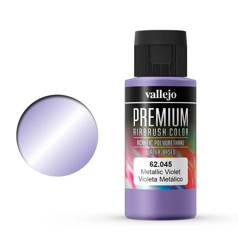 Vallejo Premium Colour Metallic Violet 60 ml Acrylic Airbrush Paint Vallejo