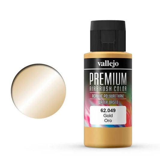 Vallejo Premium Colour Gold 60 ml Acrylic Airbrush Paint Vallejo