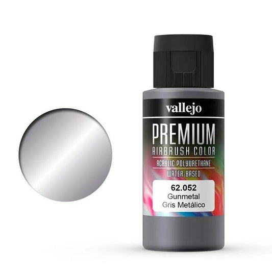 Vallejo Premium Colour Gunmetal 60 ml Acrylic Airbrush Paint Vallejo