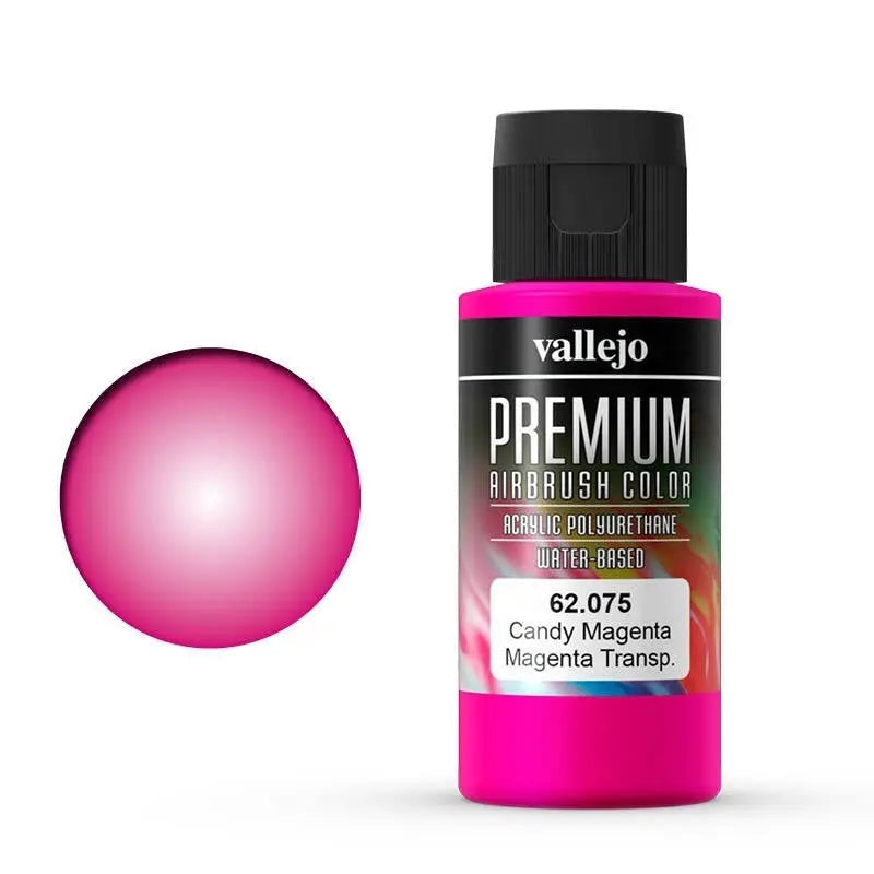 Vallejo Premium Colour Candy Magenta 60 ml Acrylic Airbrush Paint Vallejo