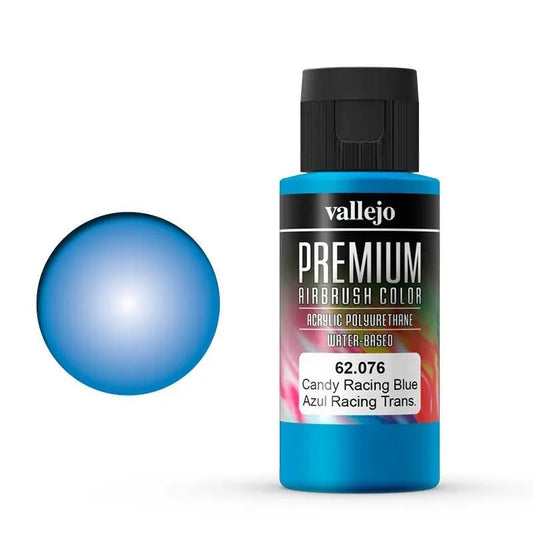 Vallejo Premium Colour Candy Racing Blue 60 ml Acrylic Airbrush Paint Vallejo