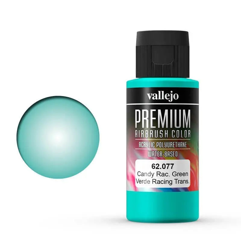 Vallejo Premium Colour Candy Racing Green 60 ml Acrylic Airbrush Paint Vallejo