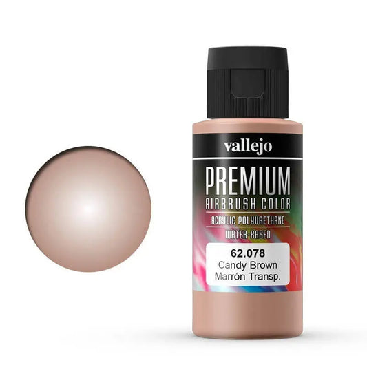 Vallejo Premium Colour Candy Brown 60 ml Acrylic Airbrush Paint Vallejo