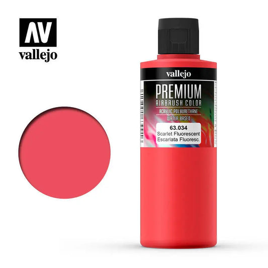 Vallejo Premium Color Scarlet Fluo 200 ml. Vallejo
