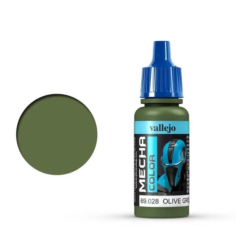 Vallejo Mecha Colour Olive Green 17ml Acrylic Airbrush Paint Vallejo