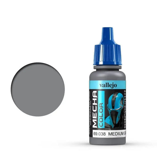 Vallejo Mecha Colour Medium Grey 17ml Acrylic Airbrush Paint Vallejo