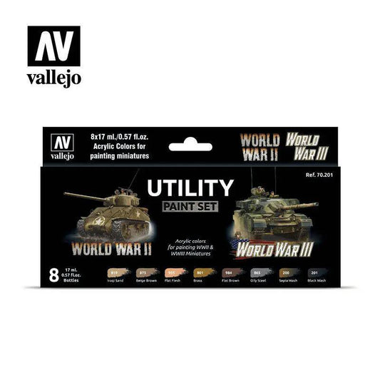 Vallejo Model Colour Utility Paint Set Acrylic 8 Colour Paint Set Vallejo