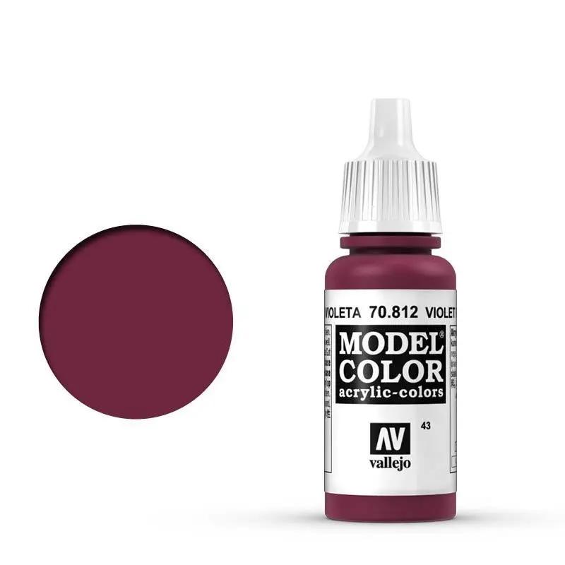 Vallejo Model Colour #043 Violet Red 17 ml Acrylic Paint Vallejo