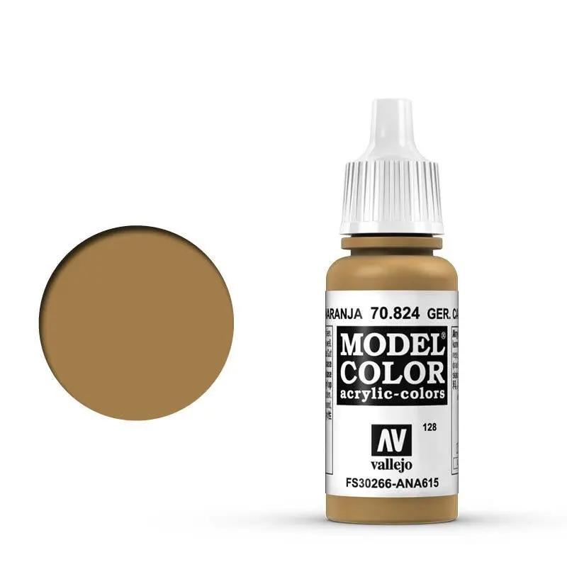 Vallejo Model Colour #128 German Cam Orange Ochre 17 ml Acrylic Paint Vallejo
