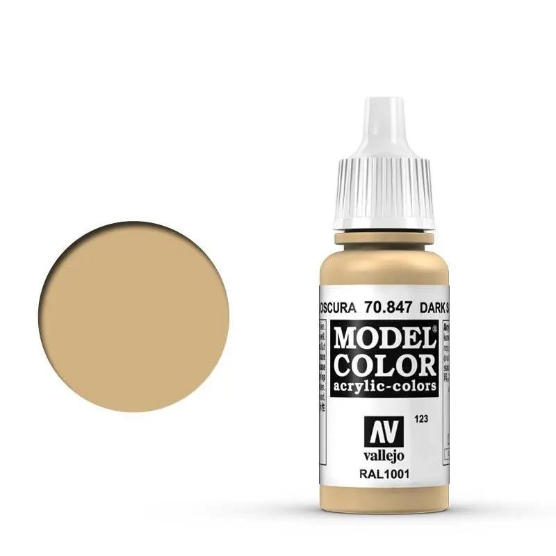 Vallejo Model Colour #123 Dark Sand 17 ml Acrylic Paint Vallejo