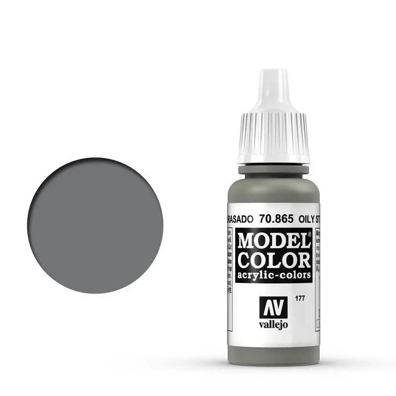 Vallejo Model Colour #177 Metallic Oily Steel 17 ml Acrylic Paint Vallejo