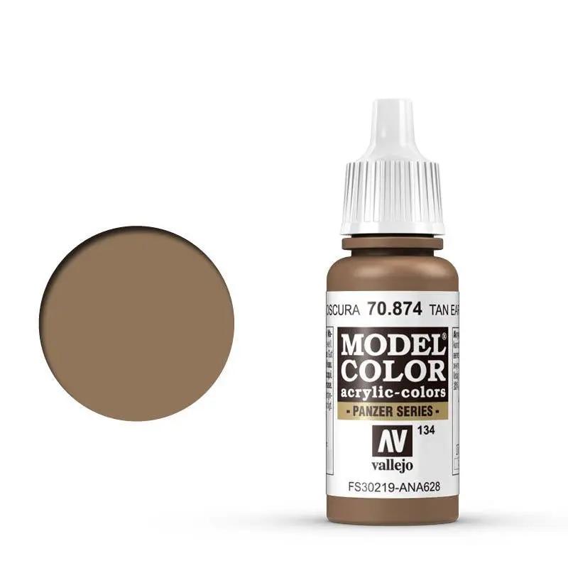 Vallejo Model Colour #134 Tan Earth 17 ml Acrylic Paint Vallejo
