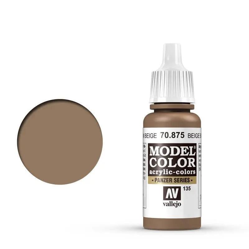 Vallejo Model Colour #135 Beige Brown 17 ml Acrylic Paint Vallejo